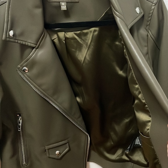 BlankNYC faux leather jacket - olive - medium - Picture 4 of 7